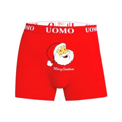 Toocool - Calzoncillos tipo bóxer para hombre rojos elásticos ropa