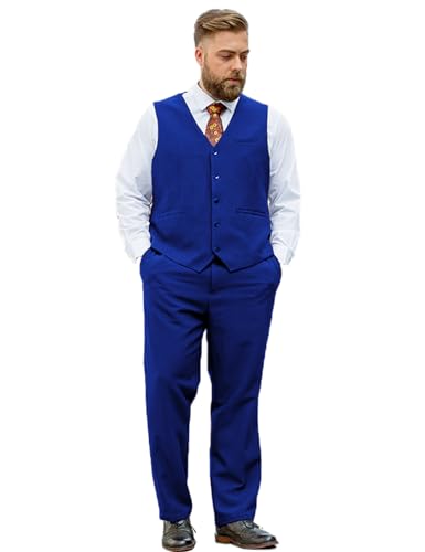 Furuyal Men's Suit 2 Piece Vest Set Slim Fit Dress Suit Casual Suit Waistcoat Pant4