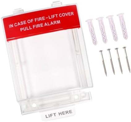 MotiveTech Enclosures Alarm Pull Station Cover, Transparent Waterproof Indoor/Outdoor Protective Cover