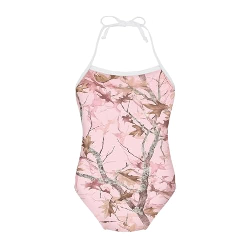 Image of ELEQIN Cartoon Animal Cute Girls One Piece Swimsuit Adjustable Swimwear for 3Y-10Y