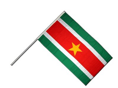 Drapeau Suriname sur hampe Digni 60x90cm montage facile