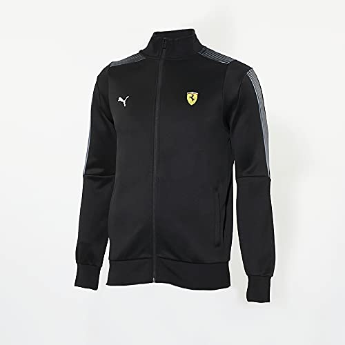 PUMA Men's Standard Ferrari Race T7 Track Jacket, Black, Medium