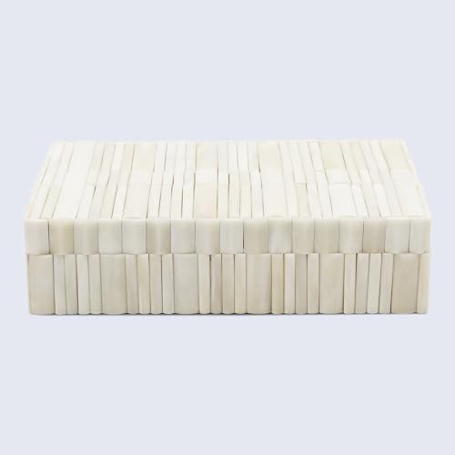 Image of Handicrafts Home Decorative Box - Handmade Jewelry Organizer Box with Lid - Keepsake Box for Home Decor, Jewelry, Accessories, Collectibles - Modern Wooden Storage Box - Stem, 10X4.5X2.5 inch