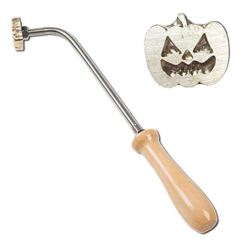 卓上棉品 焼きごて 2cm 焼印 カボチャ ハロウィーン かわいい 銅製 食パン 直火式 製菓用焼印 ハンダゴテ 木製ハンドル付き