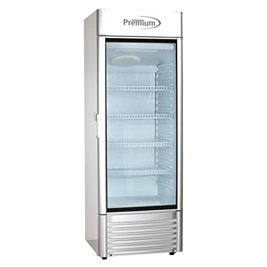 PremiumLevella PRF90DX Single Glass Door Merchandiser Refrigerator -Beverage Display Cooler-9.0 cu ft-Silver