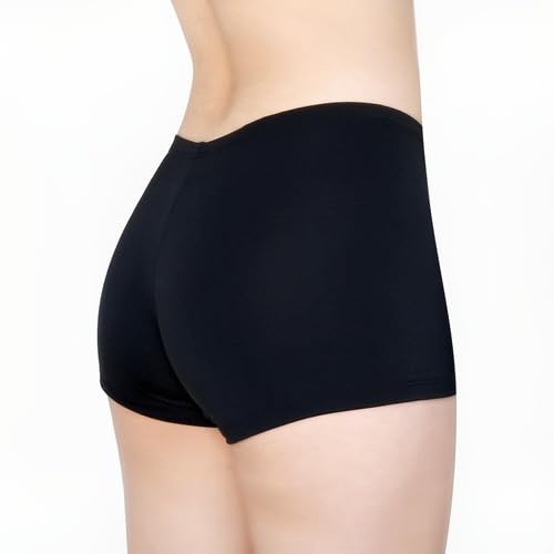 Short Shorts Biquíni Moda Praia Banho Feminino Básico (BR, Alfa, P, Regular, P, Preto)
