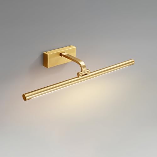 Image of JACKAL 18W LED 3in1 Mirror Lights (Brass Gold Body), Adjustable Bathroom Vanity Sconce Makeup Wall Light, Dressing Table Cabinet Picture Photo Frame Lights (White, Warm White, Natural White)