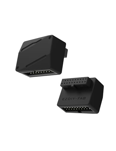 Adaptateur USB 3.2 Gen 1 19 broches convertisseur carte mère mâle femelle 90° noir