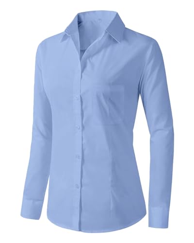 Friptspyg Bluse Damen Langarm Elegant Hemdbluse Lässiges Langbluse...