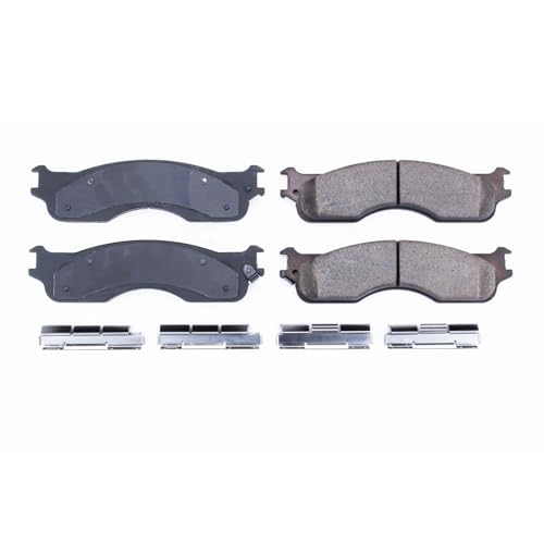 Image of PowerStop Front Brake Pads for Dodge Ram 1500 2004 - Z17 Ceramic Brake Pads with Installation Hardware, 17-1054