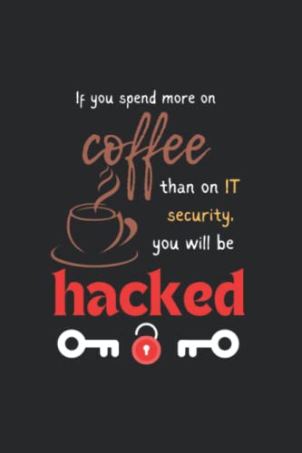 If you spend more on coffee than on IT security, you will be hacked.: Best password log book for coffee lovers and Cyber Security expert