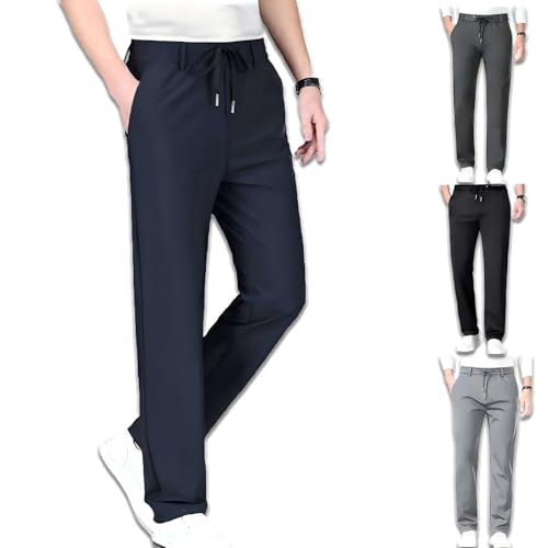 Linochic Meshirons - Ice Silk Mesh Panel Casual Pants, Casual Pants for Men, Quick Drying with Ventilation