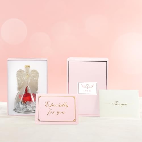 Miniatura 8 de Sunia Rosa Eterna San Valentin Regalos Mujer, Flore Eterna Con Figura Ángel Regalo Mujer, Flores Preservadas Regalos Originales Para Mujer,Regalo Madre Abuela,Regalo Cumpleaños Navidad Dia De La Madre