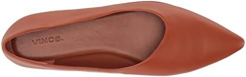 Vince Womens Lex Asymmetrical Flat Rust Amber Leather 6.5 M | Image 4