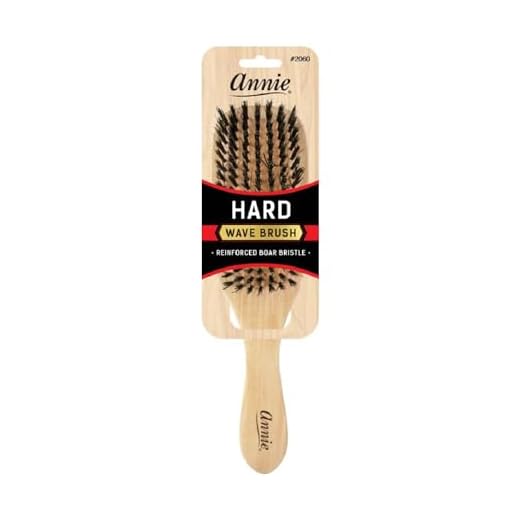 Annie Hard Wave Boar & Nylon Bristle Brush Light Brown