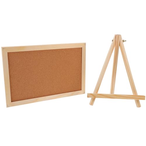 LIGHTAOTAO Tablero de Corcho para Pared 20X30 CM Doble Cara Marco de Pino, Pizarra de Mensajes y Fotos, Soporte Colgante para Oficina, Hogar y Jardín de Infantes
