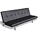 vidaXL Sofá Cama Reclinable Cojines Madera Cuero Sintético Sillón para Dormir