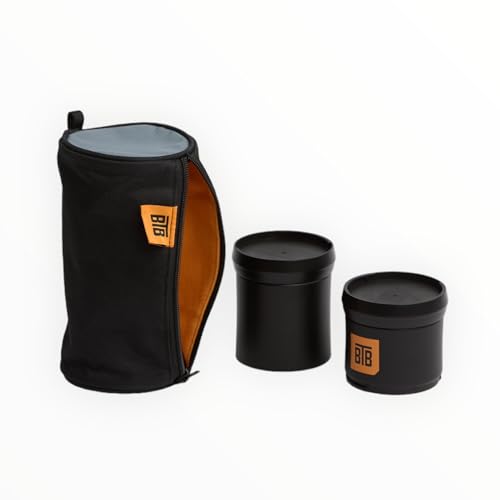The Better Tea Caddy - Stackable Containers With Easy Twist Lock Lid | Dishwasher & Freezer Safe With Carry Bag Ideal For Tea and Coffee Making While Camping Or At Work