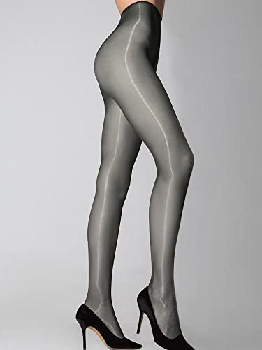 Women's Eterno Super Lucido Shiny Tights in Te with Smooth Finish - Nylon & Spandex - XL4