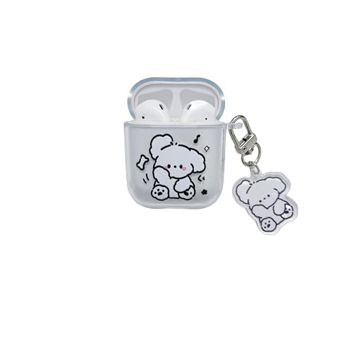 HJXFlying �K�p AirPods Pro 3 �P�[�X �N���ATPU ���킢������C���z���P�[�X ���� �ϏՌ� �V���R���J�o�[ �������̃L�[�`�F�[���t��(Clear TPU Case) - �E�F�[�u�h�b�O