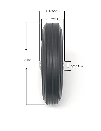 7.75" Rolling Gate Carrier Wheels: For Chain Link Fence Rolling Gates - Rut Runner #TOP4