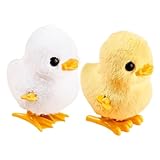 OFFSCH 2 Piezas Juguetes de Animales con Mecanismo de Cuerda para Patitos Saltarines de Peluche Juguetes Interactivos para Coordinar y Fomentar Actividad Física Regalos para Cumpleaños y