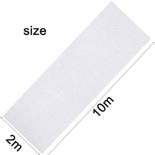 Bâche de couverture 2x10m en toile blanche épaisse renforcée - 5