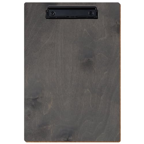Bütic Holz Klemmbrett Standardform Grau für DIN A3 A4 A5 A6 aus 3mm Birkensperrholz und mit widerstandsfähigem Klarlack versiegelt