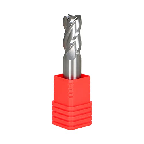 Image of kimllier 5 /8 Inch 4 Flute Helix Carbide Square End Mill 30 Degree Helix Angle Fit for Aluminum Cut Non-Ferrous Metal Upcut CNC Spiral Router Bit