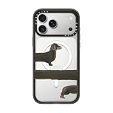 CASETiFY インパクトiPhone 17 Pro Max ケース [MagSafe対応/薄型 軽量/耐衝撃] - Dachshund Loop - クリア ブラック