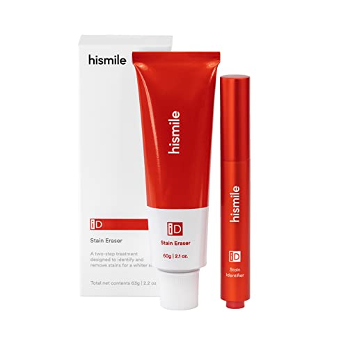 Hismile iD Stain Eraser, Blanqueamiento de dientes, Prevención de manchas de dientes, Dientes más blancos, Pasta de dientes, Tratamiento de manchas de dientes