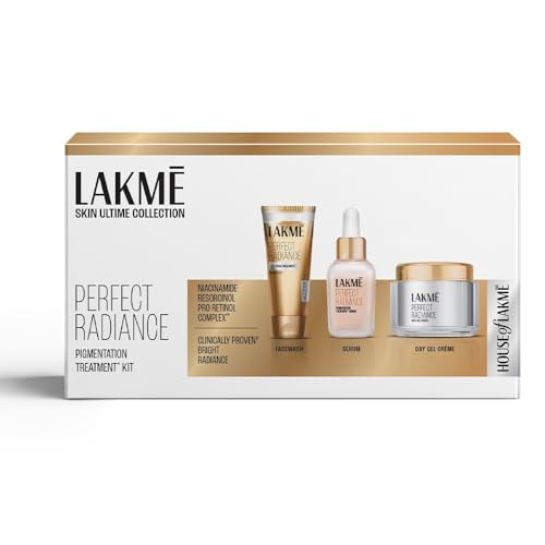 Image of Lakme Perfect Radiance, Pigmentation Treatment Kit, Facewash 50g + Serum 15ml + Day Creme 50g, for Uneven Skin Tone, with Niacinamide, Enhances Natural Radiance, Complete 3-Step Skincare Regimen, for Women, Pack of 3