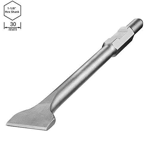 Firecore FS18316 Hex Shank Scraping Chisel, 1-1/8" Chisel Hex for Electric Demolition Jack