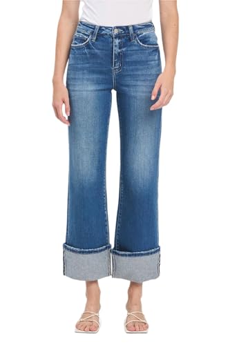 Flying Monkey - 90's Vintage Super High Rise Cuffed Flare Jeans - F5827