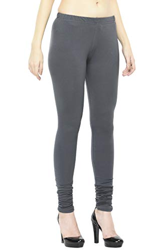 Image of Frenchtrendz Women's Cotton Spandex Stretchable Mid Rise Slim Fit Churidar Leggings Pull On