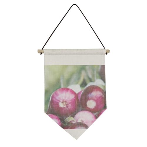 Drapeau oignon frais habiller un mur vide cuisine facilement