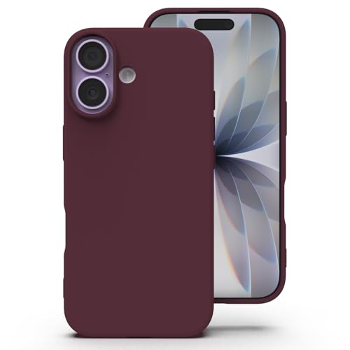 Zuvirelx Silicone Case for iPhone 17 Soft Grip Thin Minimalist Shockproof Non-Slip Pocket-Friendly - Burgundy