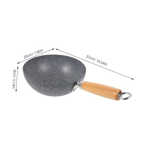Wok pequeño de hierro inoxidable Cabilock fácil de manejar miniatura 2