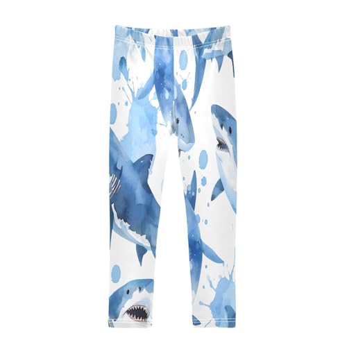 Toddler Girls Leggings Printed Yoga Pants Leggings Shark Blue Color for Kids