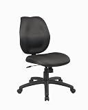 Boss Office Products B1016-BK - Sedia da task con schienale intermedio, senza braccioli, colore: Nero