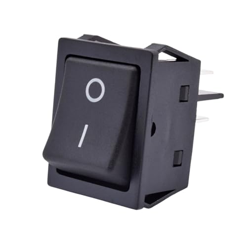 Interruptor basculante KCD4-201 30A 250VAC DPST ON-OFF de 4 pines color negro sin luz