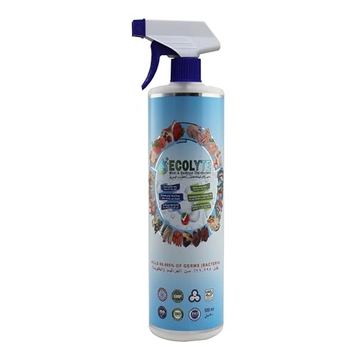Ecolyte Meat And Seafood Natural Disinfectant Spray 500 ml Food Spray And Food Sanitizer, Organic Meat And Seafood Wash - 100% Natural, Non Toxic, Healthy & Safe Disinfectant Spray
