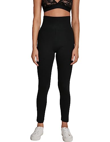 Urban Classics Ladies High Waist Jersey Leggings, Leggings, Mujer, Negro (Black 00007), M