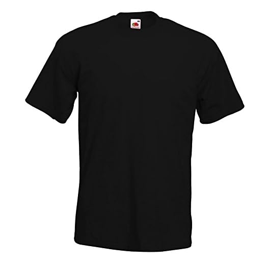 Fruit of the Loom t-shirt för män i 5-pack storlek 5XL färg svart