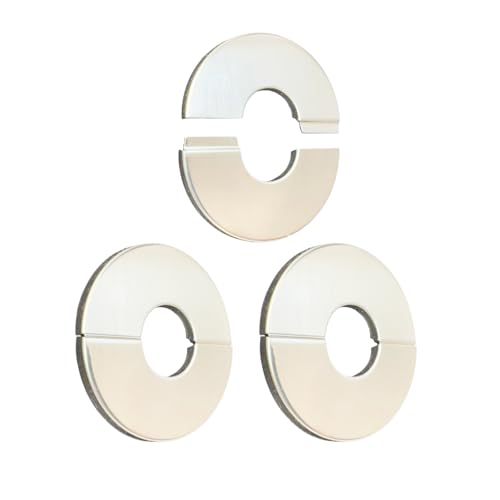 Heiixiao 3Pcs Wall Split Flange, Stainless Steel Round Escutcheon Plate for 0.91