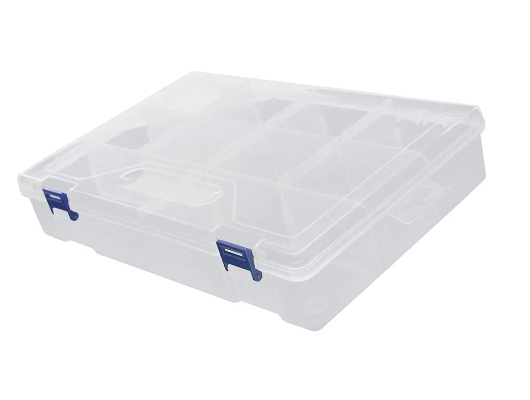Auniwaig Scatola portaoggetti per componenti in PP, organizer in plastica regolabile, griglie rimovibili, scatole per attrezzi, 10 griglie rimovibili, per piccoli accessori per componenti elettronici