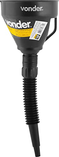 Vonder, Funil Plástico, Bico Flexível, Preto, 140 Mm.