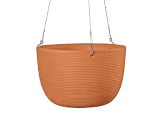 Generisch NEU !! Schöne Schlichte Hängeampel ø 24 cm aus rötlichen Terracotta Terrakotta Garten Pflanzgefäß Blumentopf