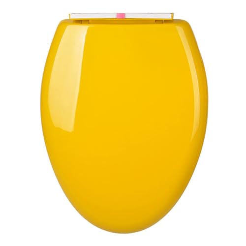 Toilettensitz mit Absenkautomatik 18,5 länglicher Toilettensitz, farbiger PP-Toilettendeckel vom V-Typ, leicht zu reinigende und zu installierende Badezimmer-Toilettensitze, schnelle Ein-Knopf-Entrie