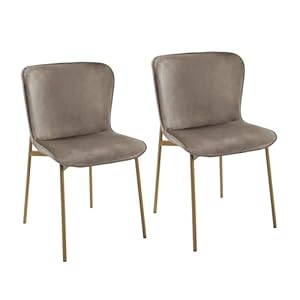 SVITA Mary Set van 2 gestoffeerde eetkamerstoelen, zonder armleuningen, keukenstoel, woonkamerstoel